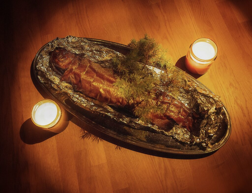 saumon fumé à chaud
