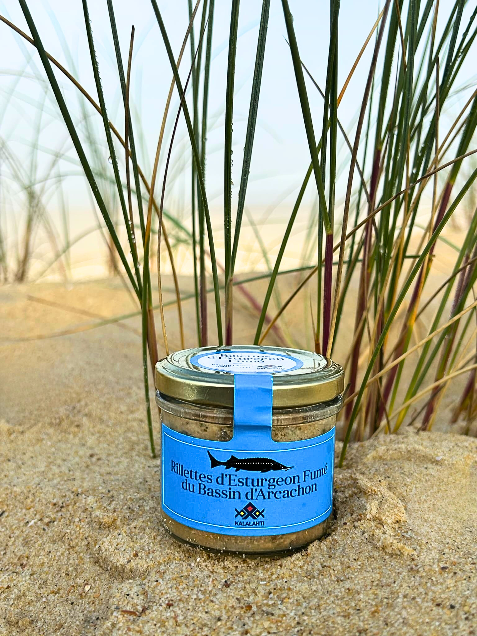 rillettes d'esturgeon fumé sur la dune