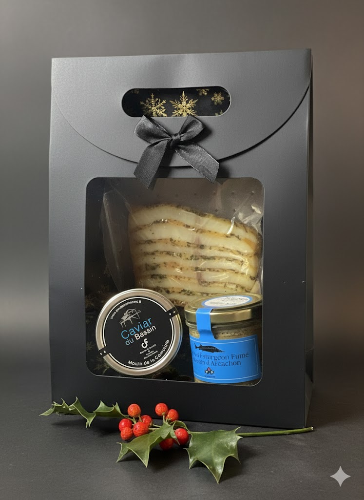 Coffret Excellence avec le caviar de la marque Caviar de France