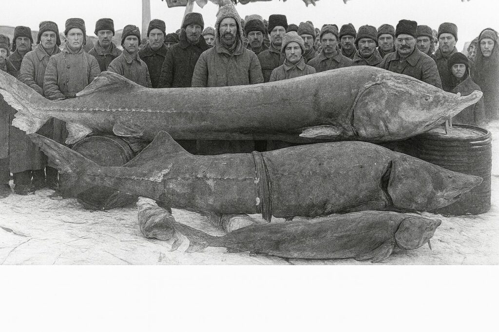 Pécheurs d'esturgeon en 1900 en Sibérie